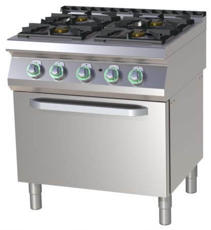 Fourneau gazwith à gaz sur four 4 feux 35,5 kW - RM Gastro - SPST 780/21 G Fourneau gazwith à gaz sur four 4 feux 35,5 kW - RM Gastro - SPST 780/21 G
