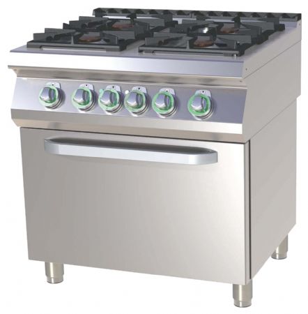 Fourneau à gaz sur four 4 feux 29,5 kW - RM Gastro - SPST 780/21 GE Fourneau à gaz sur four 4 feux 29,5 kW - RM Gastro - SPST 780/21 GE