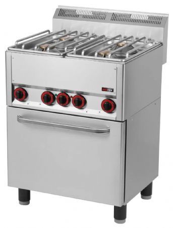 Fourneau à gaz sur four 4 feux 18 kW - Redfox - SPT 60 GLS