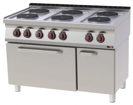 Fourneau triphasé sur four 6 feux 18,6 kW - Redfox - SPT 70/120 11 E Fourneau triphasé sur four 6 feux 18,6 kW - Redfox - SPT 70/120 11 E