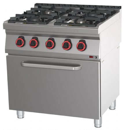 Fourneau à gaz sur four 4 feux 27 kW - Redfox - SPT 70/80 11 GE Fourneau à gaz sur four 4 feux 27 kW - Redfox - SPT 70/80 11 GE