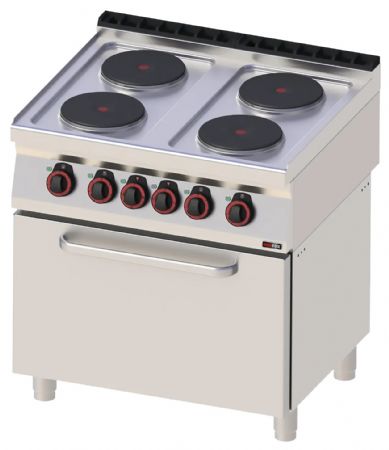 Fourneau triphasé sur four 4 feux 16,7 kW - Redfox - SPT 70/80 21 E Fourneau triphasé sur four 4 feux 16,7 kW - Redfox - SPT 70/80 21 E