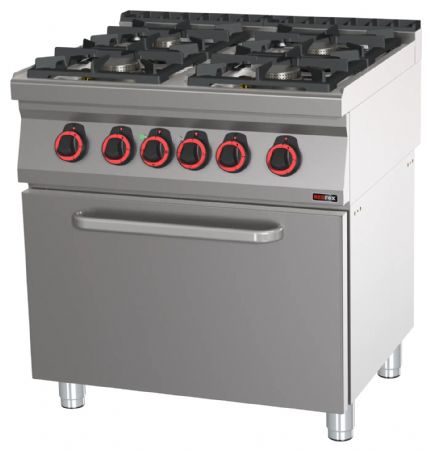 Fourneau à gaz sur four 4 feux 27 kW - Redfox - SPT 70/80 21 GE Fourneau à gaz sur four 4 feux 27 kW - Redfox - SPT 70/80 21 GE