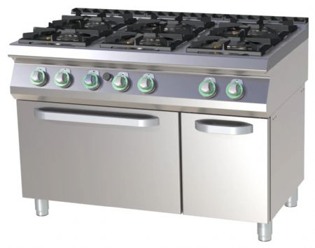 Fourneau à gaz sur four 6 feux 45 kW - RM Gastro - SPT 7120/21 G Fourneau à gaz sur four 6 feux 45 kW - RM Gastro - SPT 7120/21 G
