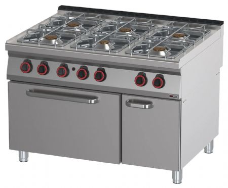 Fourneau à gaz 4 feux 46,5 kW - Redfox - SPT 90/120-21 G