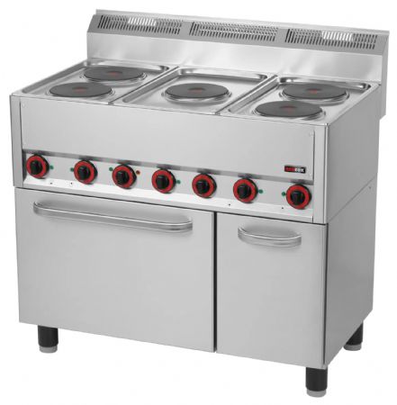 Fourneau triphasé sur four 4 feux 13,13 kW - Redfox - SPT 90/5 ELS