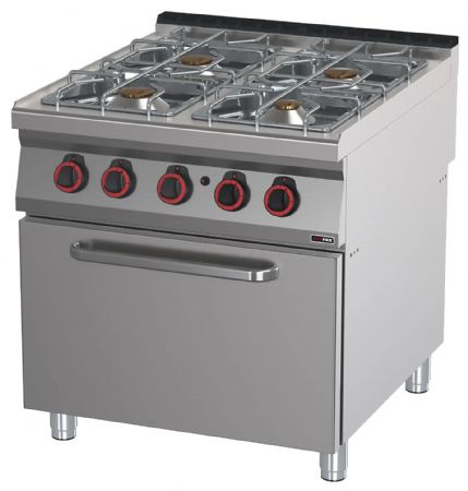 Fourneau à gaz 4 feux 31,5 kW - Redfox - SPT 90/80 21 G
