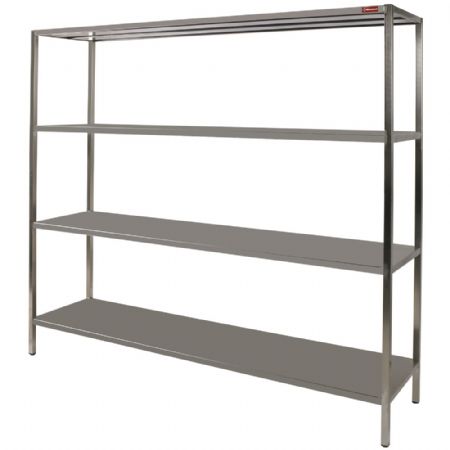Rayonnage 4 niveaux en acier inox AISI 441 1200x400x1800 mm - Diamond - SR1244