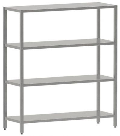 Rayonnage professionnel 4 étagères inox 2000x400x1800 mm - Diamond - SR2044-SE4