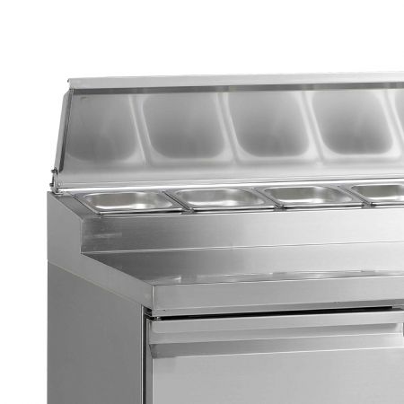 Comptoir de préparation de sandwich GN1/1 - 3 portes pleines inox 320 L positive - Tefcold - SS1435