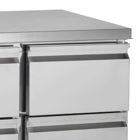 Comptoir de préparation de sandwich GN1/1 - 3 portes pleines inox 320 L positive - Tefcold - SS1435