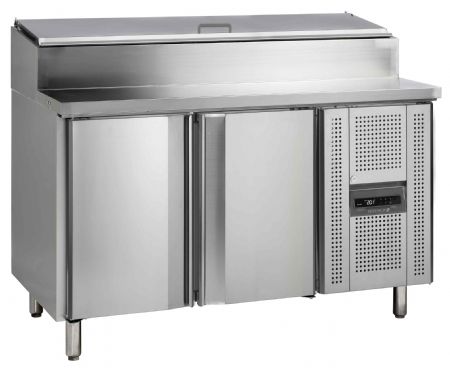 Comptoir de préparation de sandwich GN1/1 - 2 portes inox 297 L +2 à +10 °C - Tefcold - SS7200