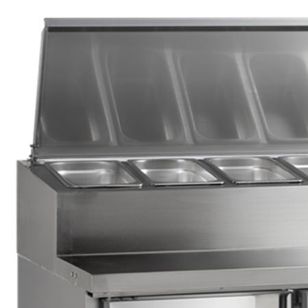 Comptoir de préparation de sandwich GN1/1 - 3 portes inox 407 L +2 à +10 °C - Tefcold - SS7300
