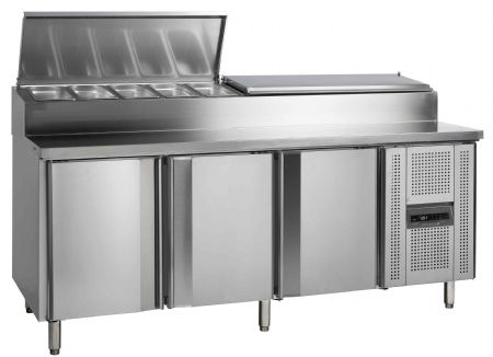 Comptoir de préparation de sandwich 3 portes pleines positive - Tefcold - SS8300