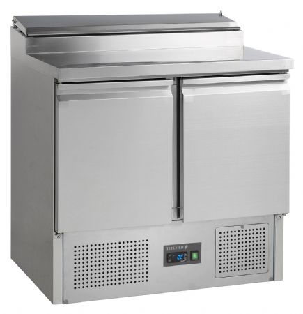 Comptoir de préparation de sandwich GN1/1 - 2 portes pleines inox 201 L positive - Tefcold - SS920