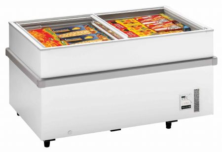 Congélateur horizontal supermarché 2 couvercles coulissants plats - Tefcold - SSF150