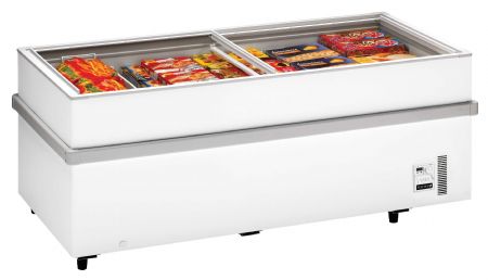 Congélateur horizontal supermarché 2 couvercles coulissants plats - Tefcold - SSF200