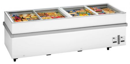 Congélateur horizontal supermarché 4 couvercles coulissants plats - Tefcold - SSF250