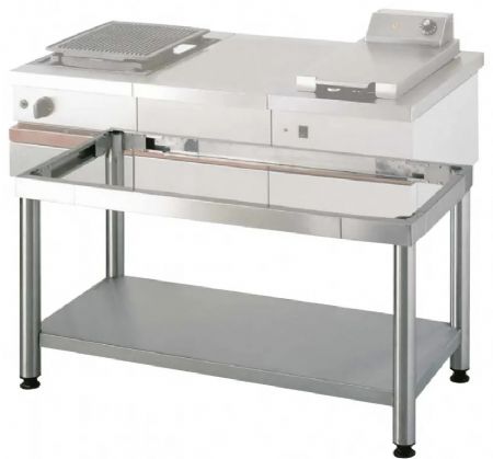 Support en tube inox avec étagère et pied réglable - 1000x540x600mm