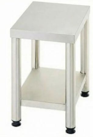 Support en tube inox avec étagère et pieds réglables 400x540x600 mm