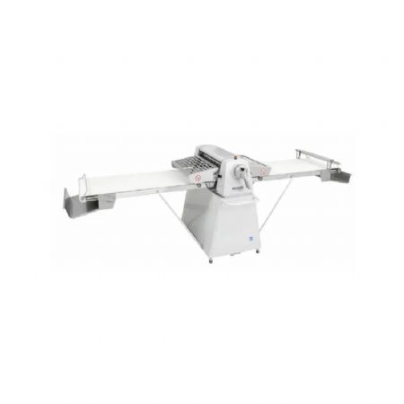 Laminoir professionnel inox avec tables relevables d'une longueur de 2720 mm