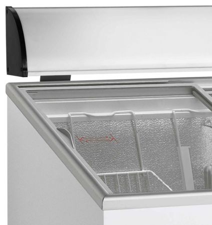Congélateur bahut couvercle vitré de crème glacée 1 couvercle à charnières - Tefcold - ST160