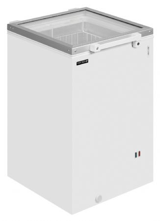 Congélateur bahut couvercle vitré de crème glacée 1 couvercle à charnières - Tefcold - ST160