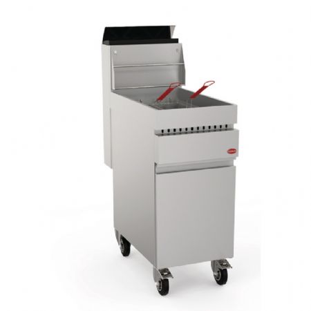 Friteuse professionnelle sur Coffre Gaz 1 cuve 26 L - Mirror - ST26