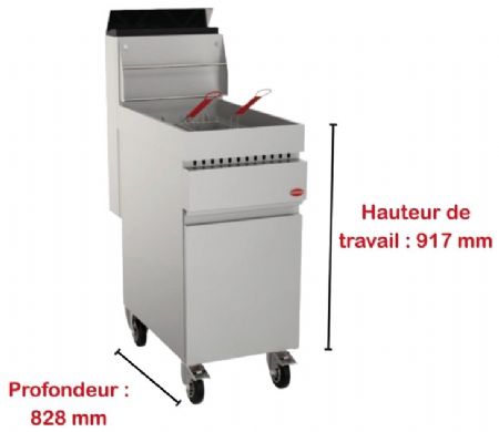 Friteuse haut rendement gaz 1 cuve 26 L ST26P - MIRROR