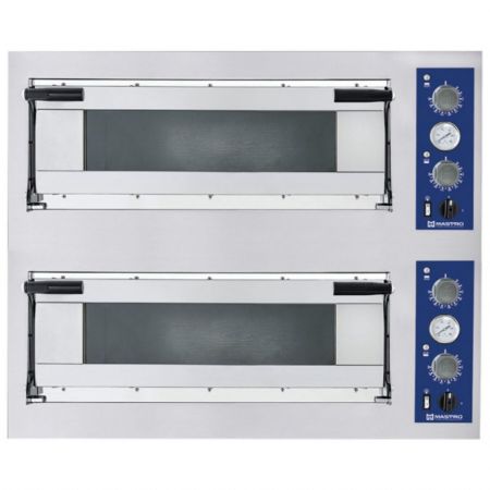 Four à Pizzas professionnel électrique 6+6 pizzas ø 35 cm, contrôle mécanique Triphasé - Virtus - STACK12/P Four à Pizzas professionnel électrique 6+6 pizzas ø 35 cm, contrôle mécanique Triphasé - Virtus - STACK12/P