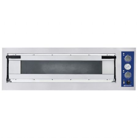 Four à Pizzas professionnel électrique pour 6 pizzas ø 35 cm, contrôle mécanique Triphasé - Virtus - STACK6L/P