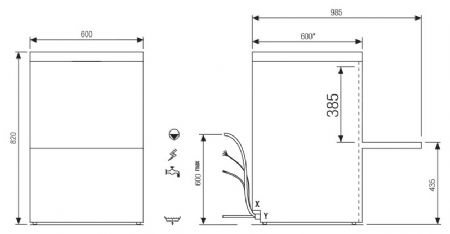 Lave-Vaisselle professionnel - 15 litres - STARTECH DG - Panier 500 x 500 mm - Sans adoucisseur - Colged - STAR605DG