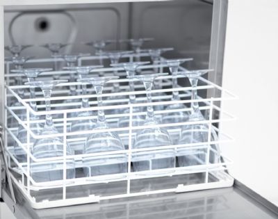 Lave-verres simple paroi hauteur 300 mm - avec casier 390 x 390 mm