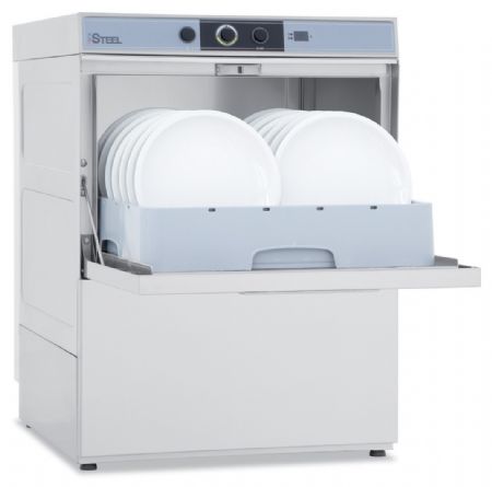 Lave-Verres professionnel - 14 litres - STEELTECH DG - Panier 450 x 450 mm - adoucisseur - Colged - STEEL350DGA
