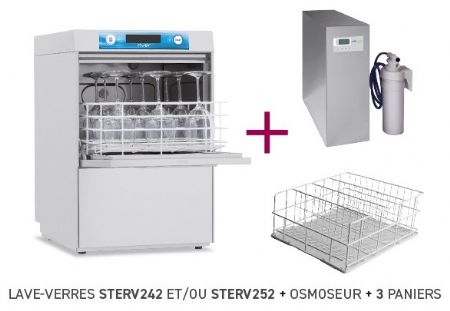 Lave-verres professionnel 40x40 cm avec osmoseur - Furnotel - STERV242