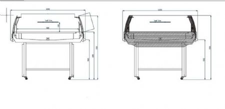 Réfrigérateur îlot ventilé 190 L monophasé 1370x1080x935 mm - Afi-Collin-Lucy - STP1310