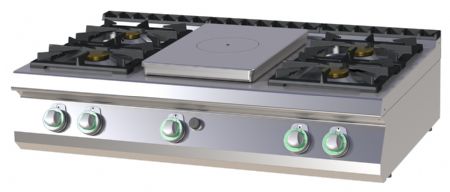 Fourneau à gaz à poser 5 feux 36,1 kW - RM Gastro - STPS 7012 G
