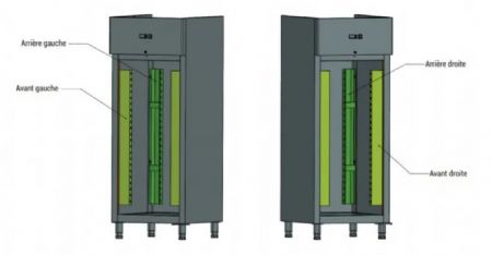 Structure de glissires 600x400 mm 20 niveaux pour armoire rfrigre