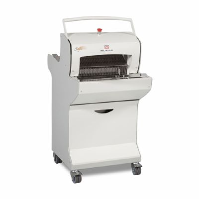 Trancheuse à pain boulangerie automatique sur meuble largeur de coupe 420mm - 770 x 1220 x 575