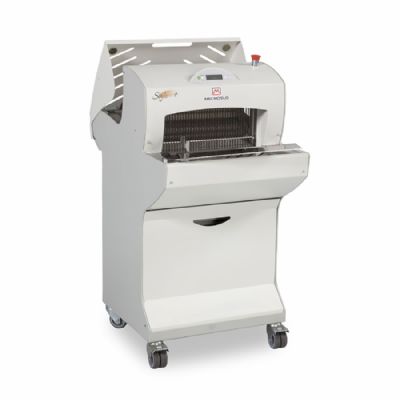 Trancheuse à pain boulangerie semi-automatique sur meuble largeur de coupe 520mm - 770 x 1220 x 575
