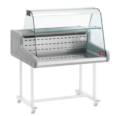 Vitrine transportable réfrigérée avec vitre bombée et groupe incorporé - Diamond Promo - SUP10-ZC/R2