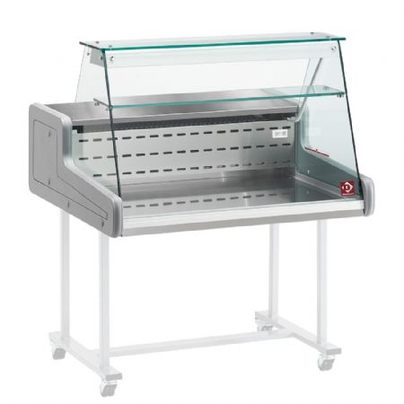 Vitrine transportable comptoir réfrigéré à vitre droite, groupe incorporé, 1500x930x660 mm - Diamond Promo - SUP15-ZD/R2