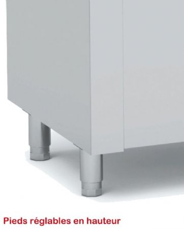 Meuble avec vitrine et plaque froide sans réserve +4 / +12°C - 3 niveaux GN1/1