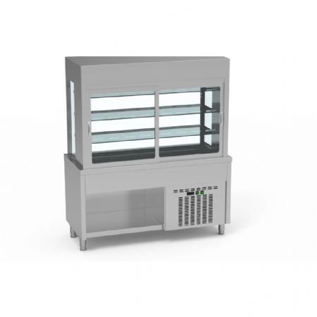Self-services réfrigéré meuble vitrine 3 niveaux capacité 3 GN1/1-R290 température positif - Eratos - SVPPN-120 Self-services réfrigéré meuble vitrine 3 niveaux capacité 3 GN1/1-R290 température positif - Eratos - SVPPN-120