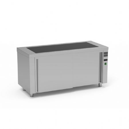 Self-services chaud meuble vitrocéramique avec réserve neutre capacité 4 GN1/1 - Eratos - SVTN-160