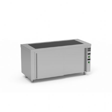 Self-services chaud meuble vitrocéramique avec réserve chaude capacité 6 GN1/1 - Eratos - SVTR-225