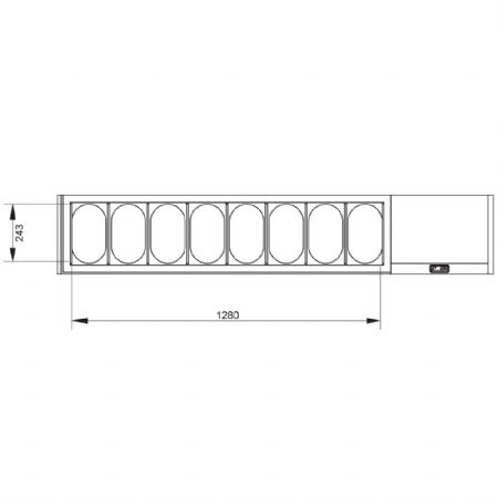 Saladette  ingrdients  poser GN 8x1/4 avec couvercle