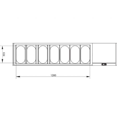 Saladette à Poser Structure réfrigérée GN 7x1/3 avec couvercle - Diamond - SY175G/CP9