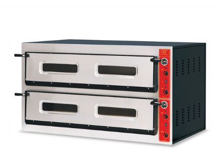 Four à pizza électrique professionnel monophasé ou triphasé 2 chambres 3+3 plaques 40x60 cm - GGF - T 33 Four à pizza électrique professionnel monophasé ou triphasé 2 chambres 3+3 plaques 40x60 cm - GGF - T 33
