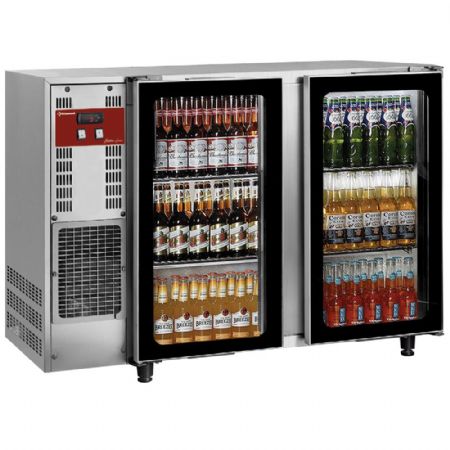Arrière Bar acier inox 2 portes vitrées 375 L - Diamond Promo - TAVX/2G-R2 Arrière Bar acier inox 2 portes vitrées 375 L - Diamond Promo - TAVX/2G-R2